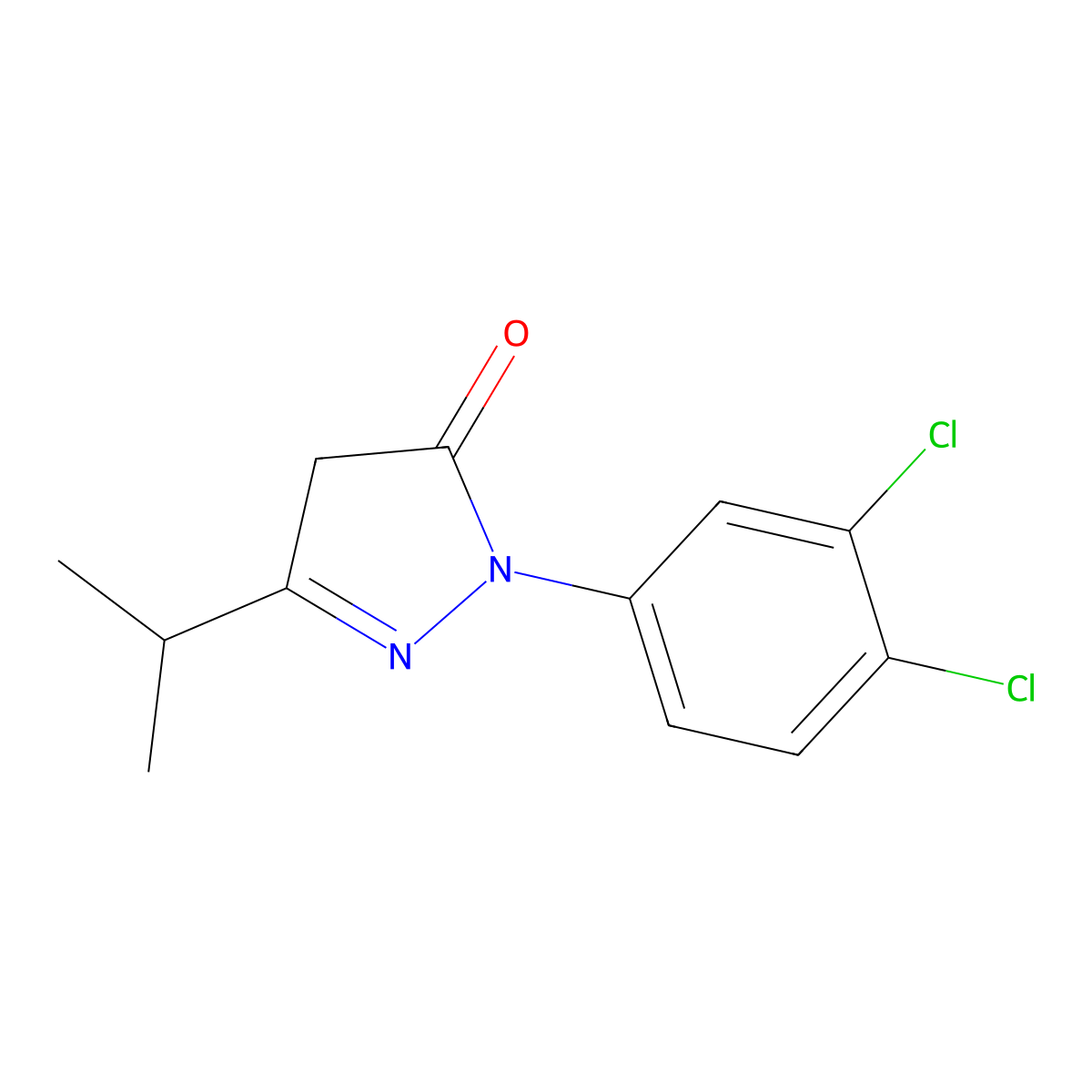 1-(3,4-Dichlorophenyl)-3-(propan-2-YL)-4,5-dihydro-1H-pyrazol-5-one molecular structure, CAS 848606-71-3