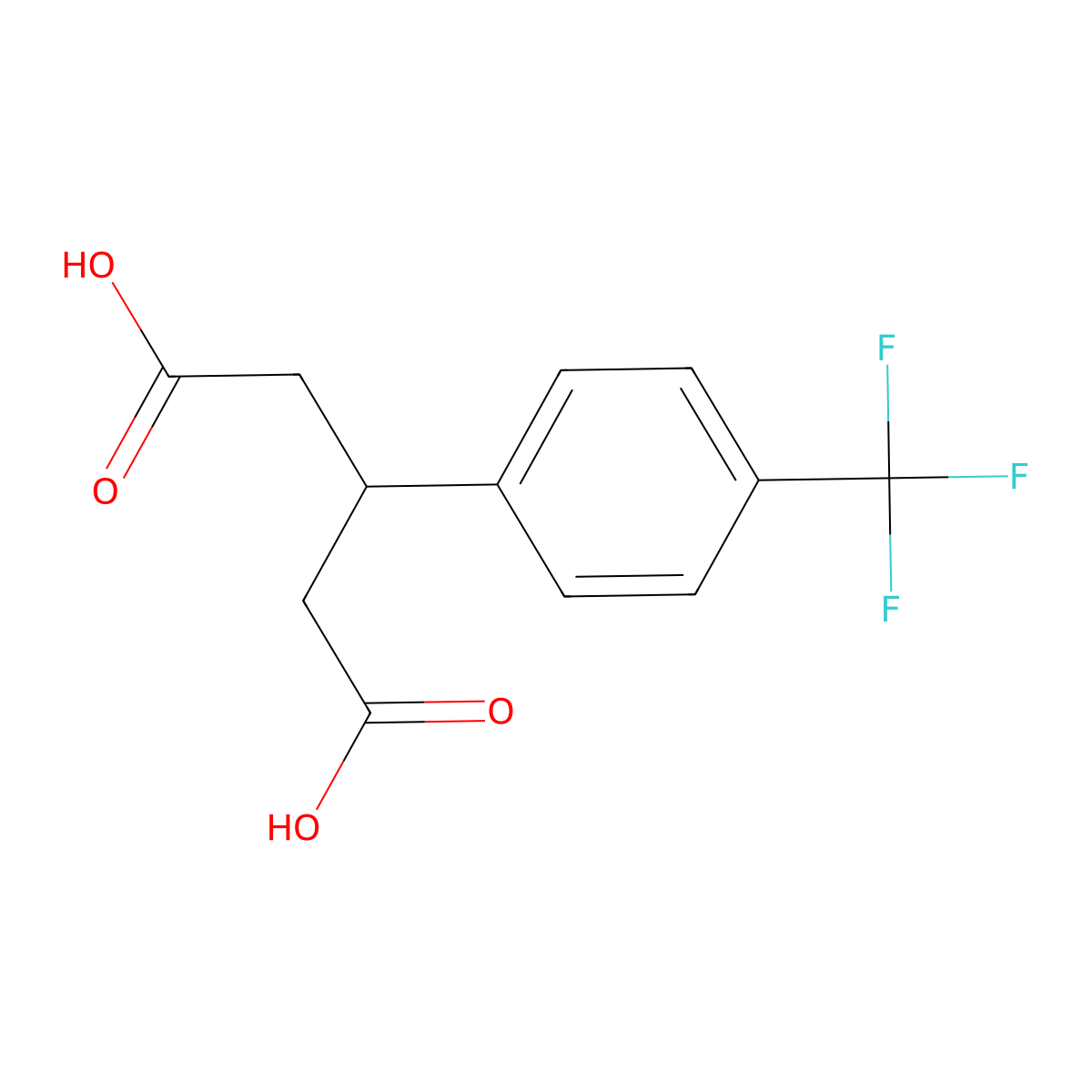 3-[4-(Trifluoromethyl)phenyl]pentanedioic acid molecular structure, CAS 848611-89-2