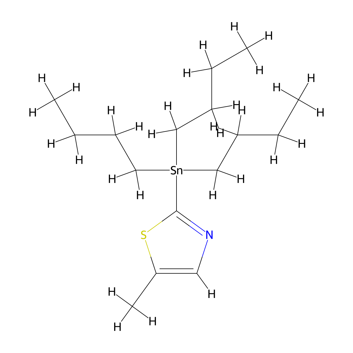 5-Methyl-2-(tributylstannyl)thiazole molecular structure, CAS 848613-91-2