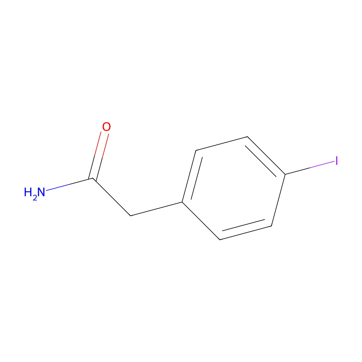 2-(4-Iodophenyl)acetamide molecular structure, CAS 84863-81-0