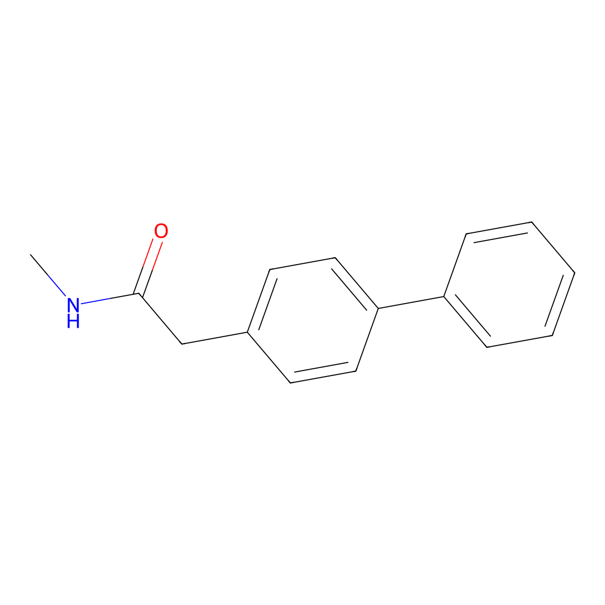 2-([1,1'-Biphenyl]-4-YL)-N-methylacetamide molecular structure, CAS 84864-20-0
