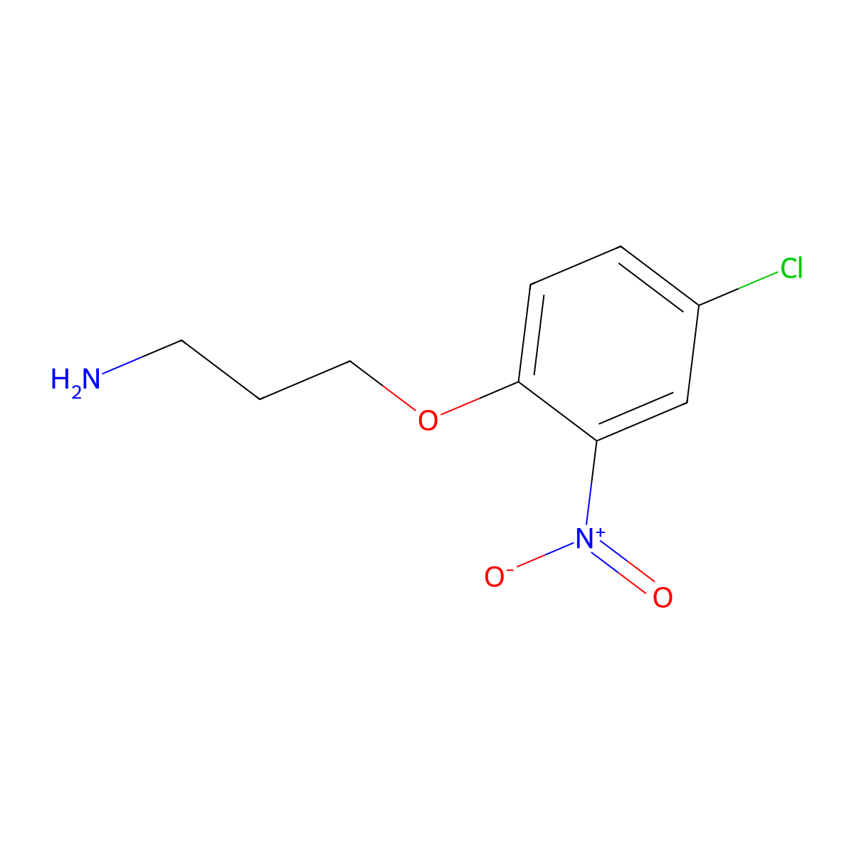 3-(4-Chloro-2-nitrophenoxy)propan-1-amine molecular structure, CAS 848640-45-9