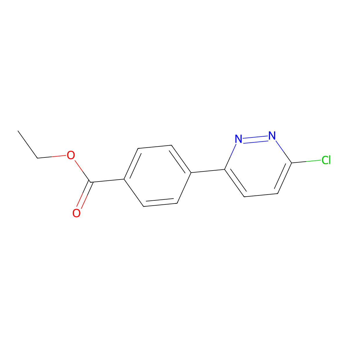 Ethyl 4-(6-chloro-3-pyridazinyl)benzoate molecular structure, CAS 848641-02-1