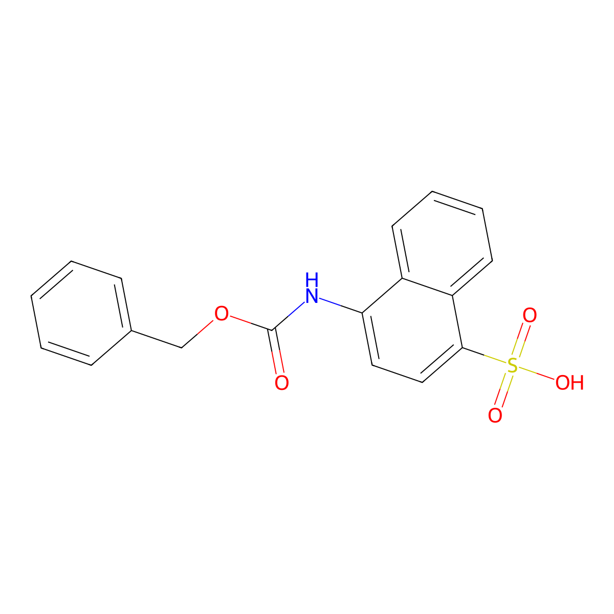 4-{[(Benzyloxy)carbonyl]amino}naphthalene-1-sulfonic acid molecular structure, CAS 848641-11-2