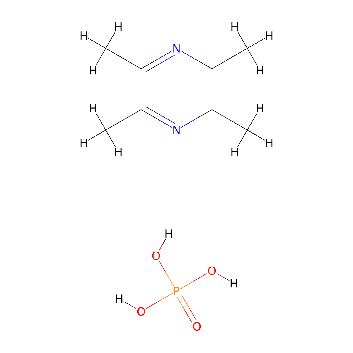Ligustrazine phosphate molecular structure, CAS 848645-86-3