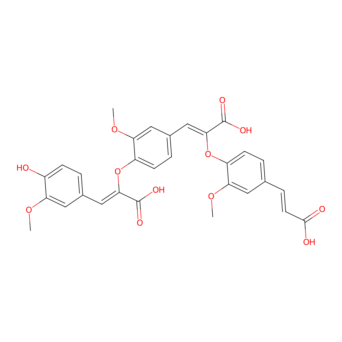 8-O-4,8-O-4-Dehydrotriferulic acid molecular structure, CAS 848649-28-5