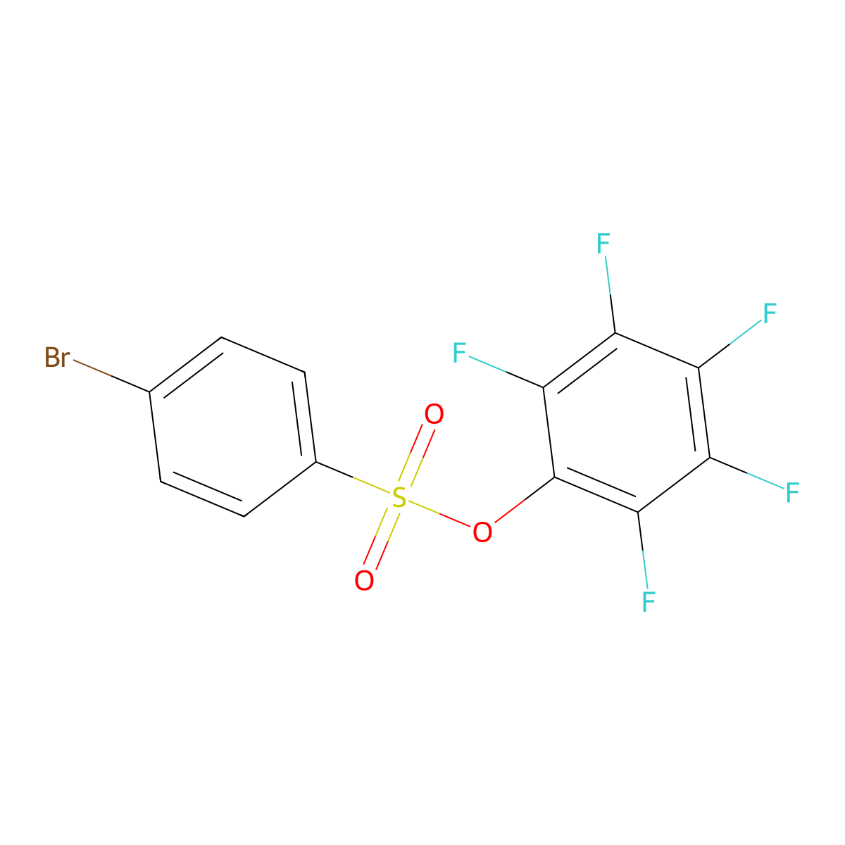 2,3,4,5,6-Pentafluorophenyl 4-bromobenzenesulfonate molecular structure, CAS 848649-38-7