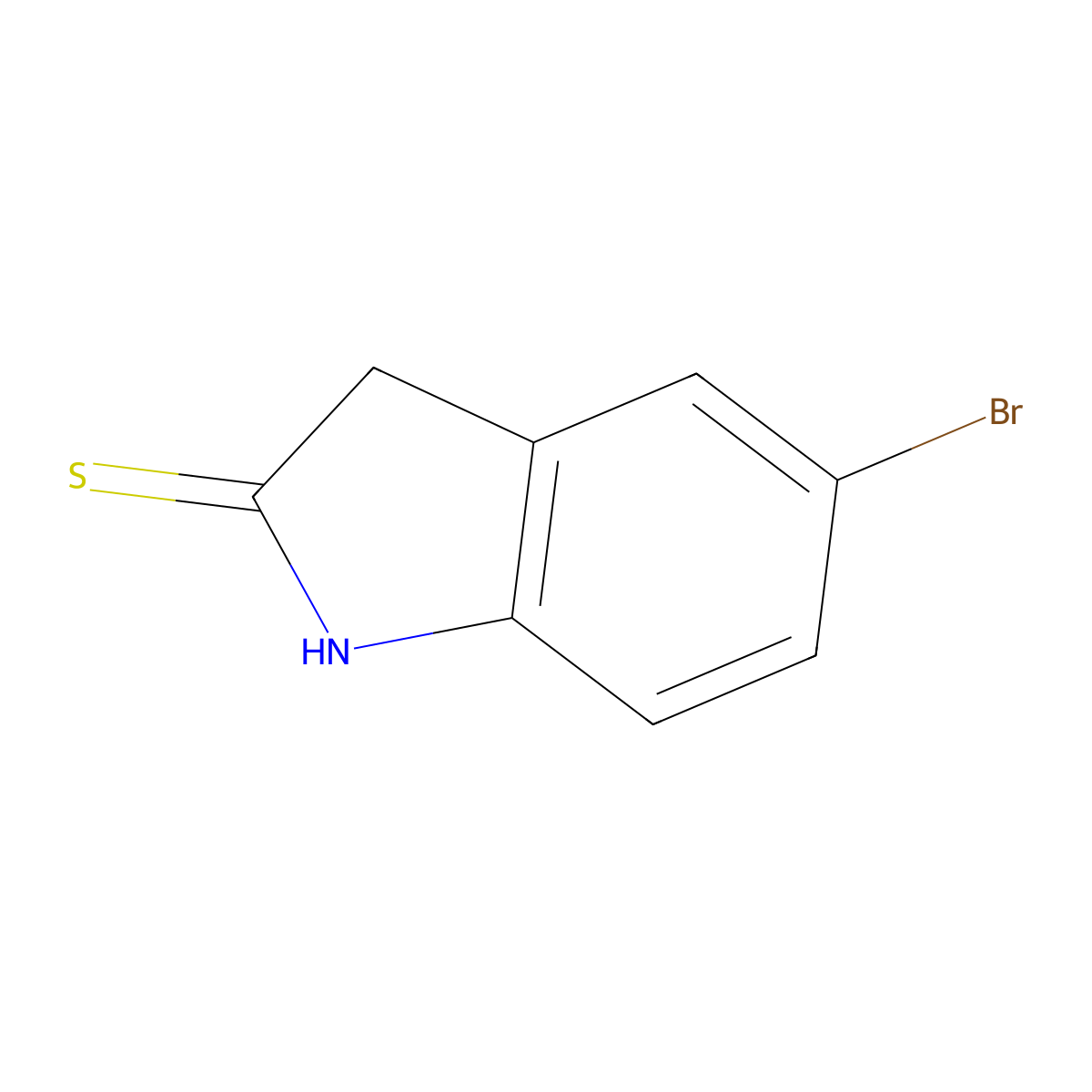 5-Bromoindoline-2-thione molecular structure, CAS 848649-91-2