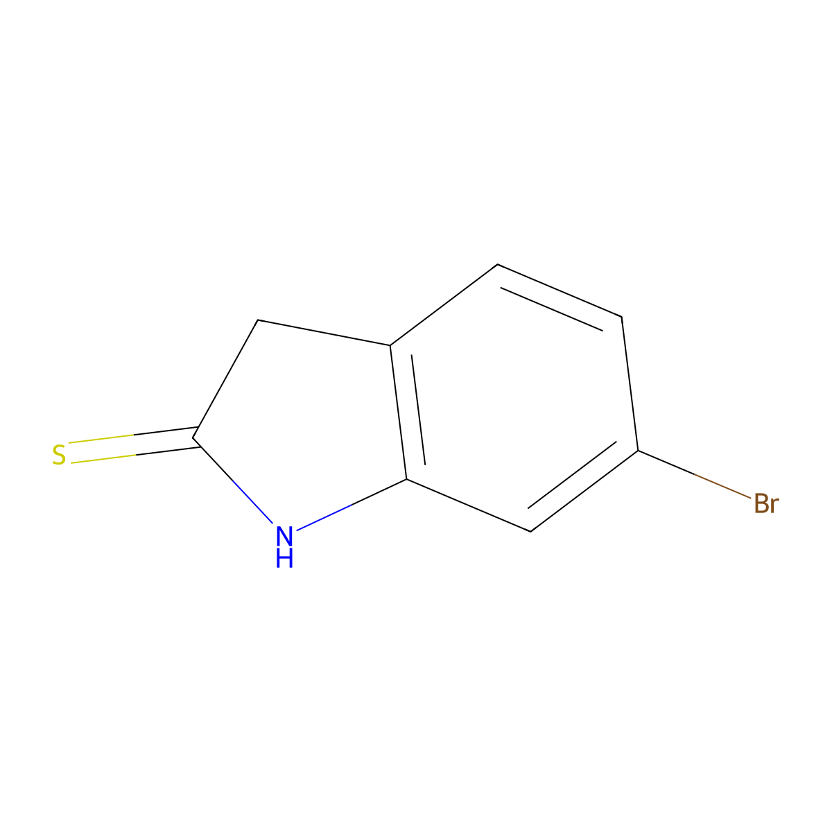 6-Bromoindoline-2-thione molecular structure, CAS 848649-94-5