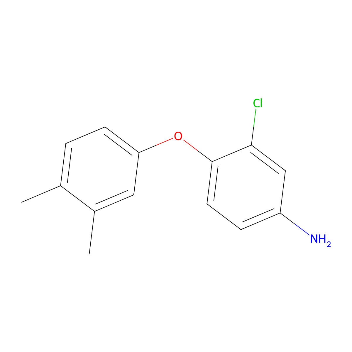 3-Chloro-4-(3,4-dimethylphenoxy)aniline molecular structure, CAS 84865-95-2