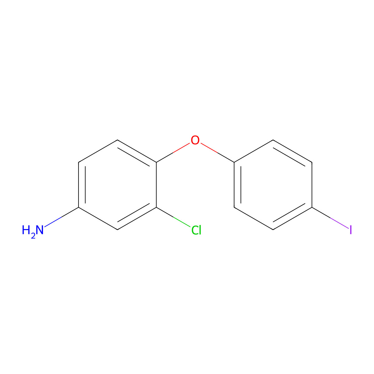3-Chloro-4-(4-iodophenoxy)aniline molecular structure, CAS 84865-98-5