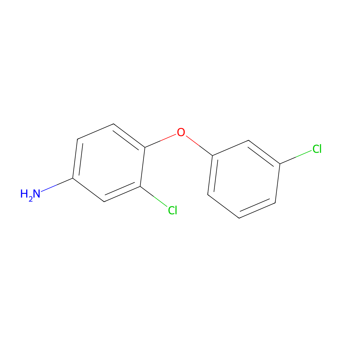 3-Chloro-4-(3-chlorophenoxy)aniline molecular structure, CAS 84865-99-6