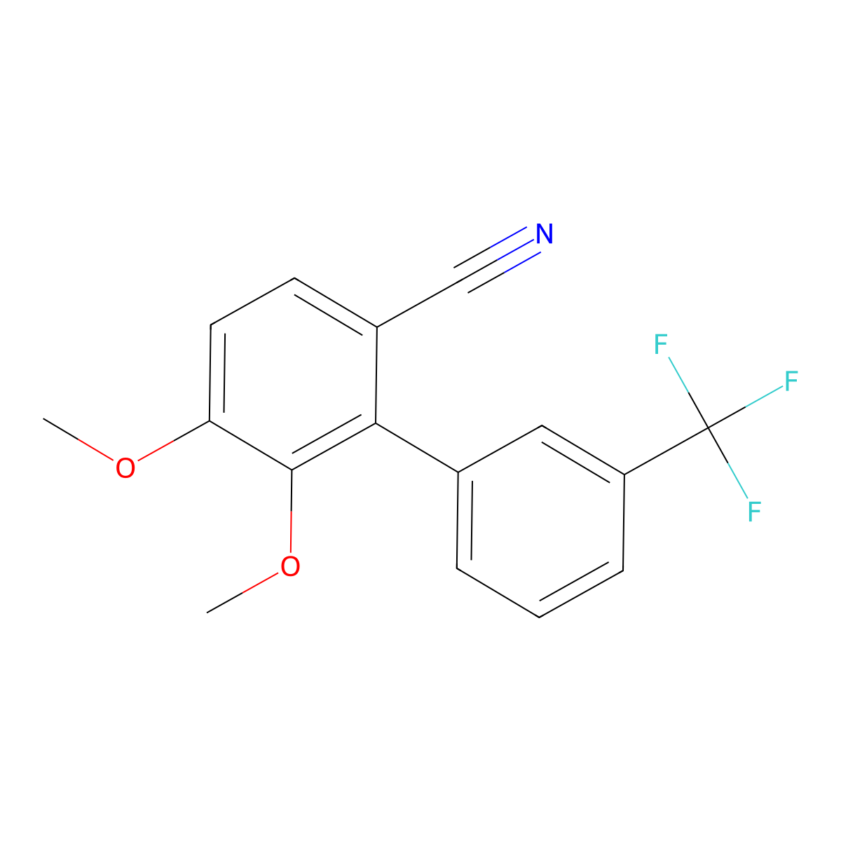 2-[3-(Trifluoromethyl)phenyl]-3,4-dimethoxybenzonitrile molecular structure, CAS 848652-09-5