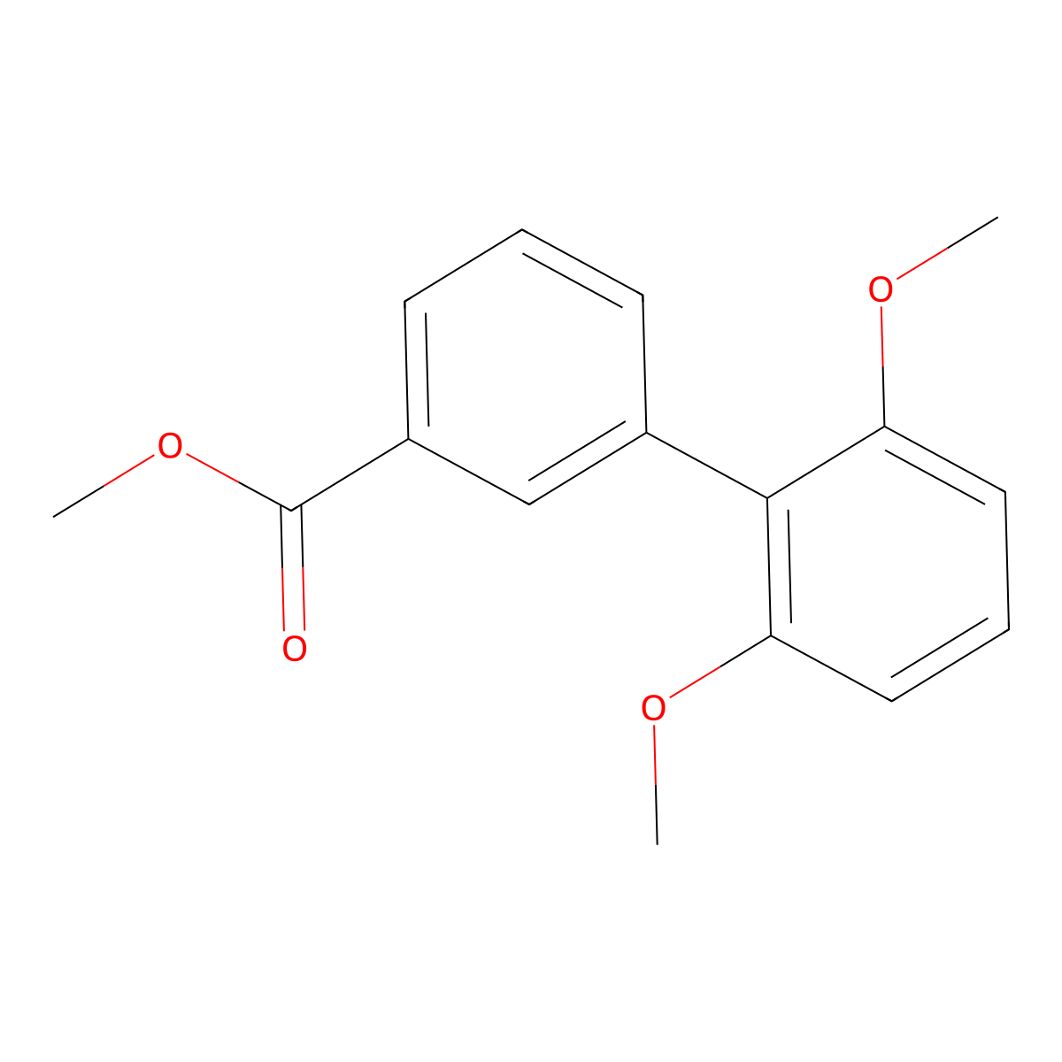 Methyl 2',6'-dimethoxy-[1,1'-biphenyl]-3-carboxylate molecular structure, CAS 848652-13-1