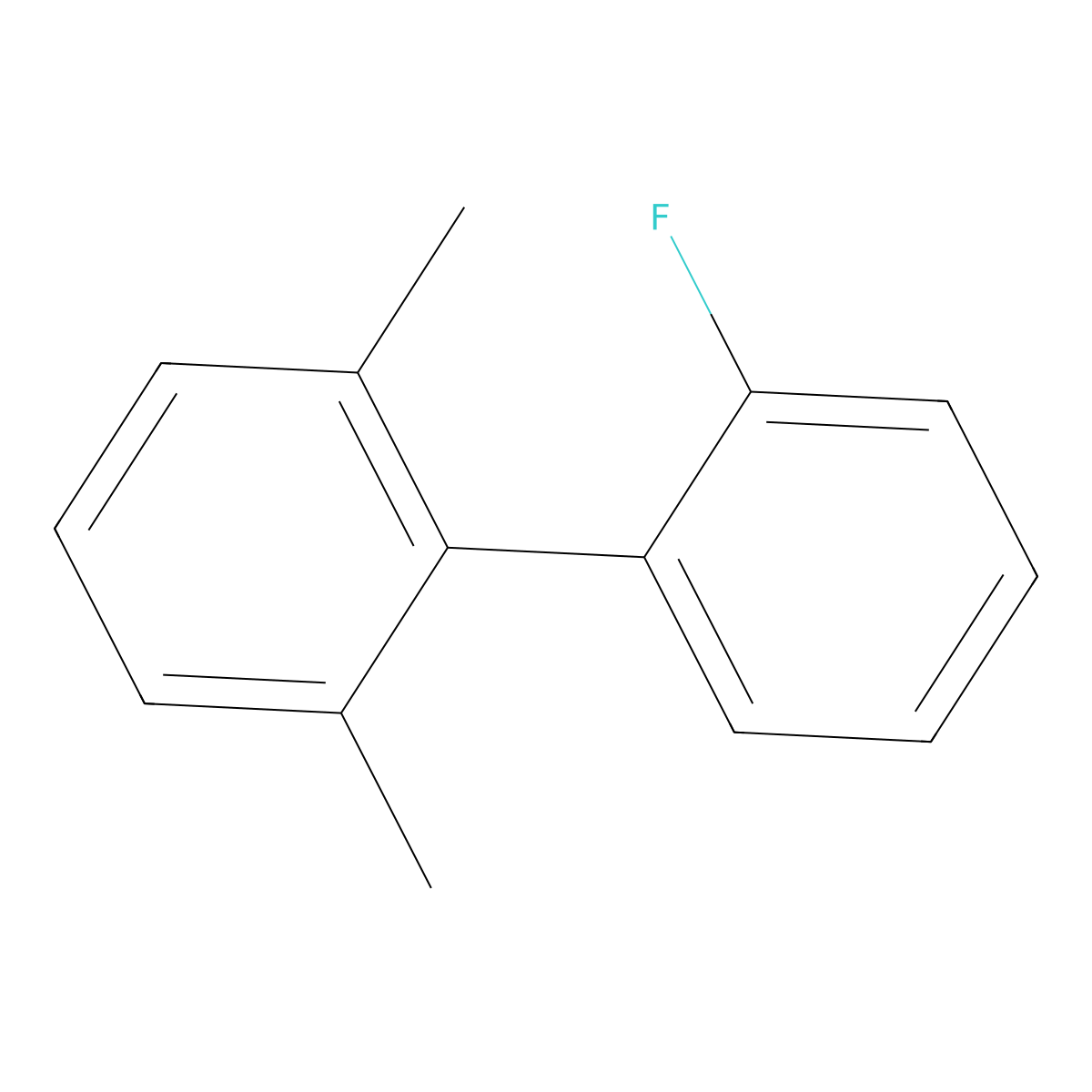 2'-Fluoro-2,6-dimethyl-1,1'-biphenyl molecular structure, CAS 848652-15-3
