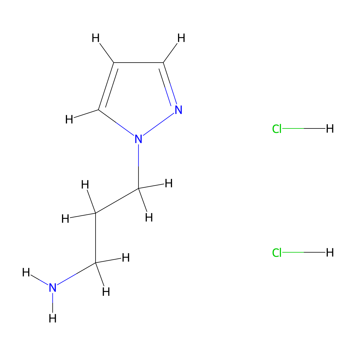3-(1H-Pyrazol-1-YL)propan-1-amine dihydrochloride molecular structure, CAS 848655-53-8