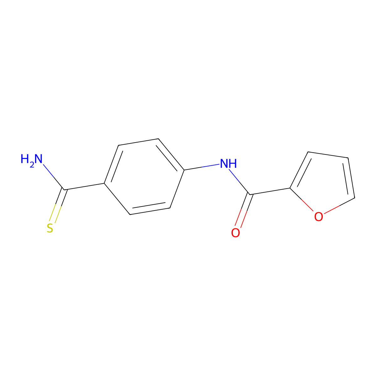 N-(4-carbamothioylphenyl)furan-2-carboxamide molecular structure, CAS 848658-69-5