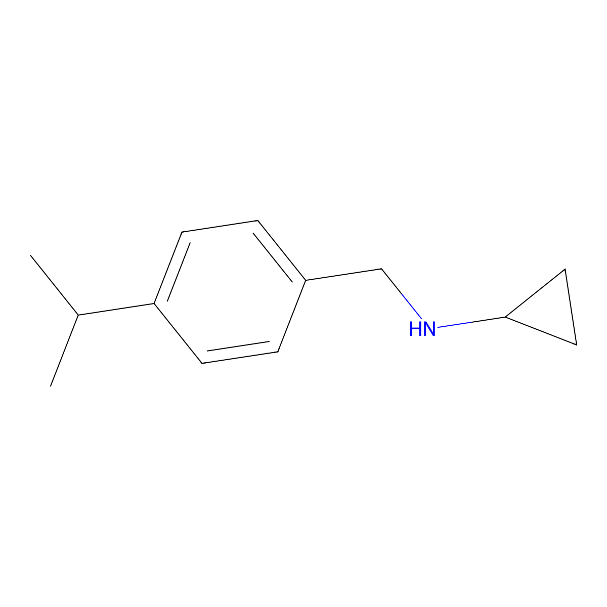 N-(4-isopropylbenzyl)cyclopropanamine molecular structure, CAS 848658-77-5