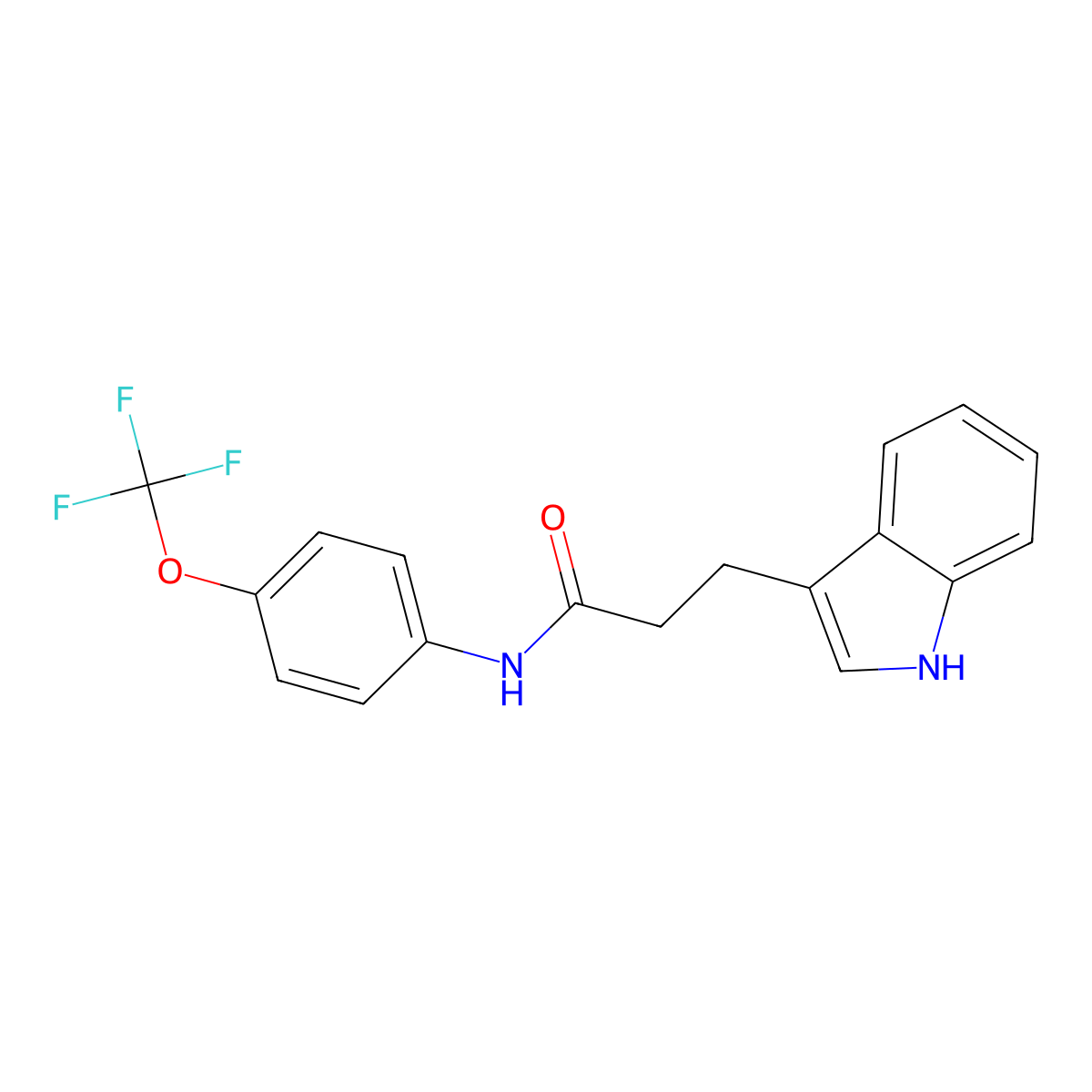 3-(1H-indol-3-yl)-N-[4-(trifluoromethoxy)phenyl]propanamide molecular structure, CAS 848659-60-9