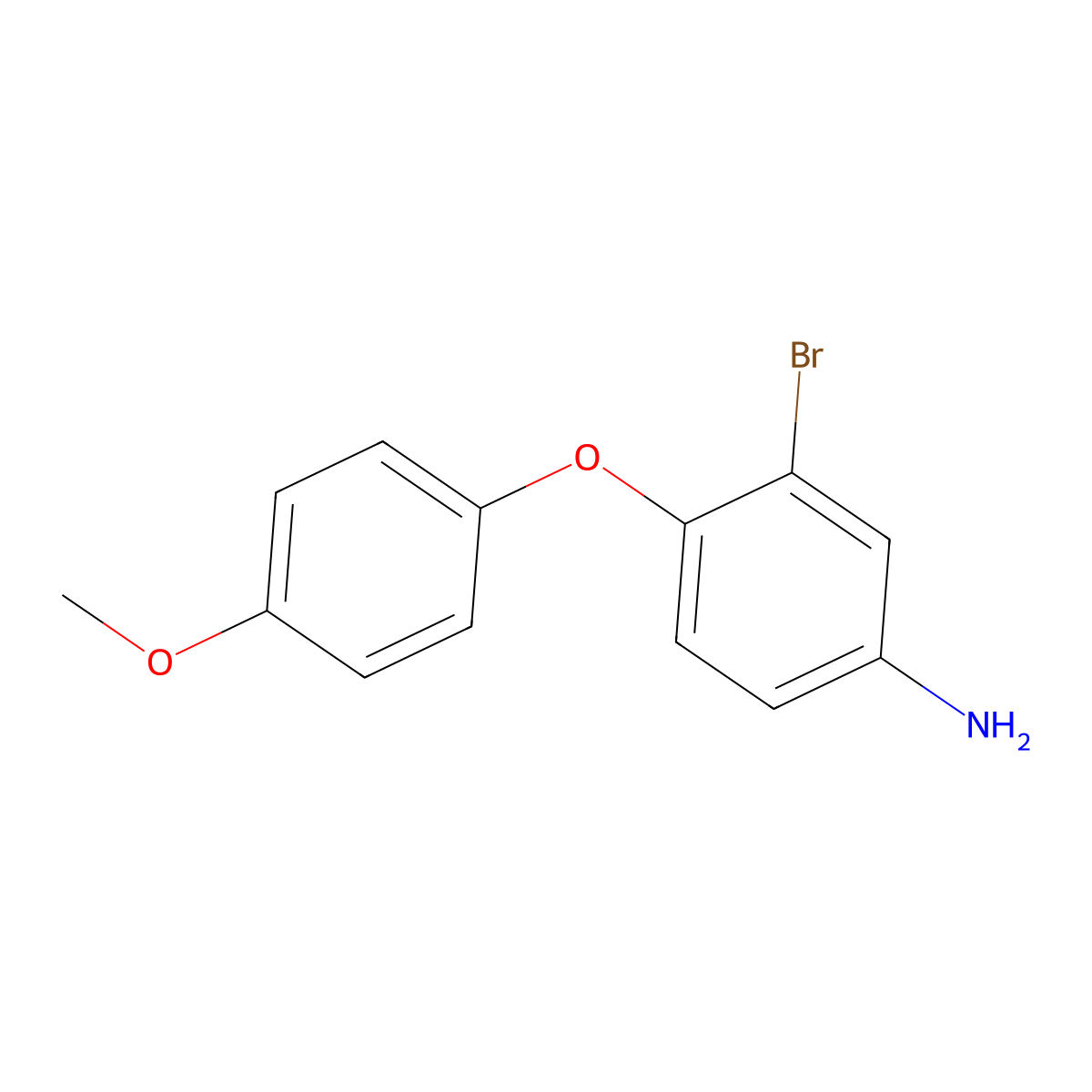 3-Bromo-4-(4-methoxyphenoxy)aniline molecular structure, CAS 84866-03-5