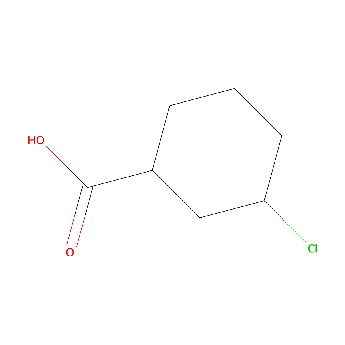 3-Chlorocyclohexane-1-carboxylic acid molecular structure, CAS 84866-61-5