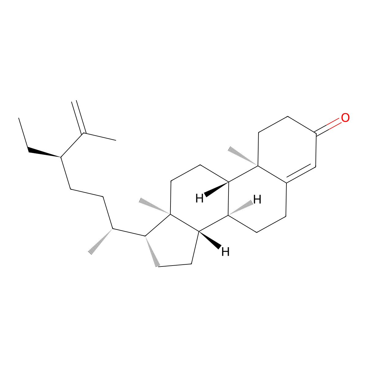 Stigmasta-4,25-dien-3-one molecular structure, CAS 848669-08-9