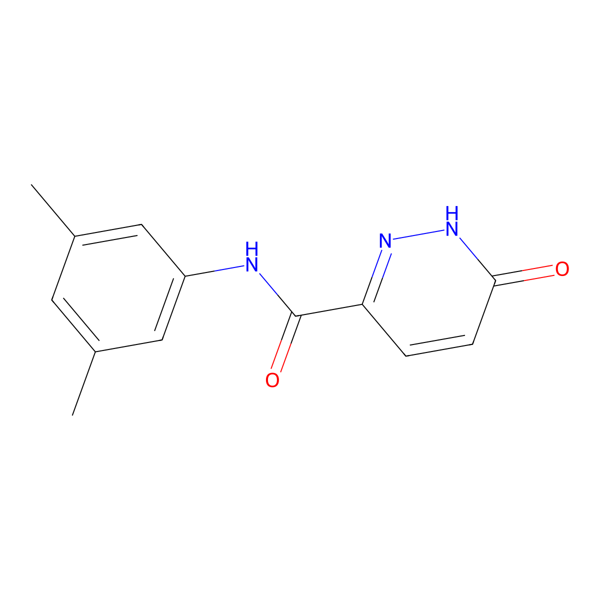 N-(3,5-dimethylphenyl)-6-oxo-1,6-dihydropyridazine-3-carboxamide molecular structure, CAS 848670-54-2