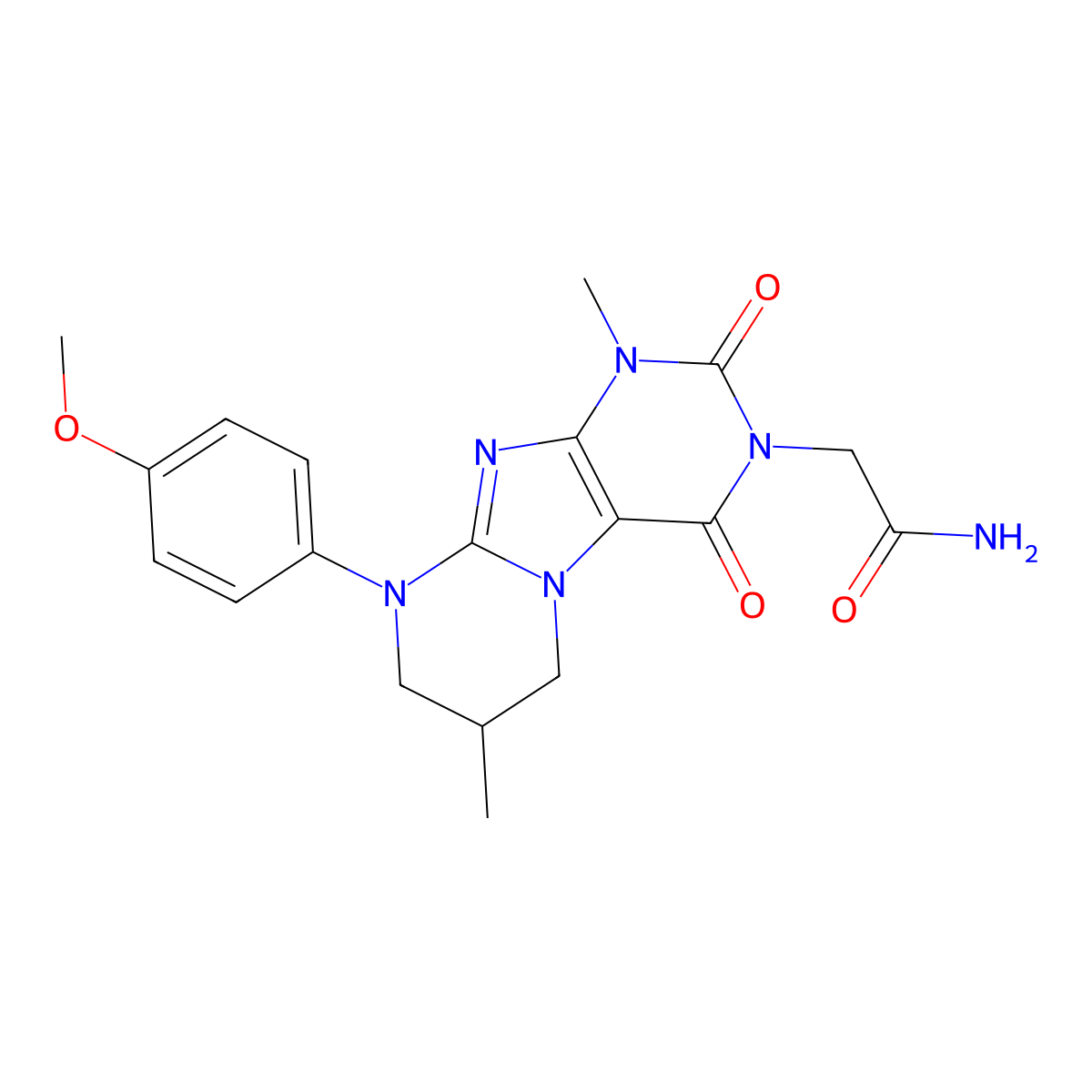 2-[9-(4-methoxyphenyl)-1,7-dimethyl-2,4-dioxo-7,8-dihydro-6H-purino[7,8-a]pyrimidin-3-yl]acetamide molecular structure, CAS 848670-58-6