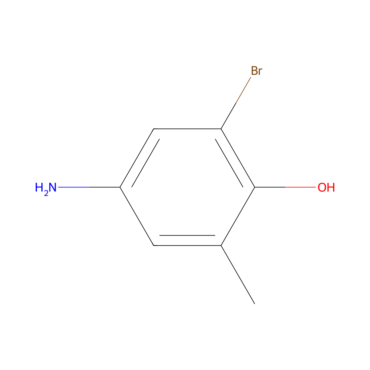 4-Amino-2-bromo-6-methylphenol molecular structure, CAS 848676-36-8