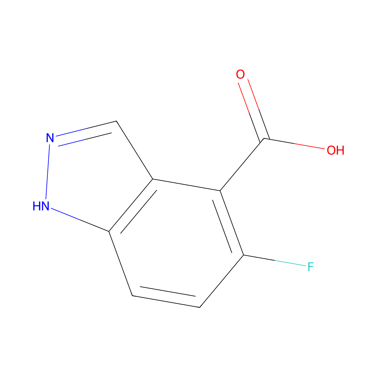 5-fluoro-1H-indazole-4-carboxylic acid molecular structure, CAS 848678-61-5
