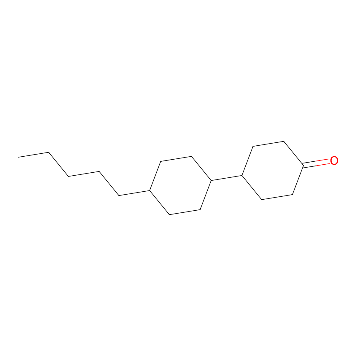 4-(trans-4-Pentylcyclohexyl)cyclohexanone molecular structure, CAS 84868-02-0