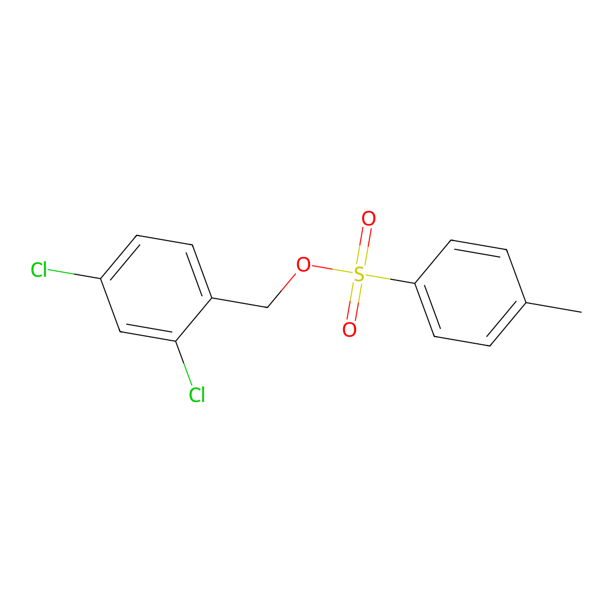 (2,4-Dichlorophenyl)methyl 4-methylbenzene-1-sulfonate molecular structure, CAS 84868-52-0