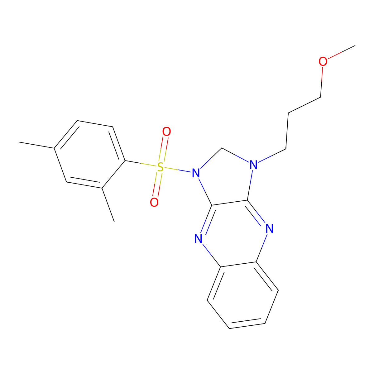 1-((2,4-dimethylphenyl)sulfonyl)-3-(3-methoxypropyl)-2,3-dihydro-1H-imidazo[4,5-b]quinoxaline molecular structure, CAS 848681-80-1