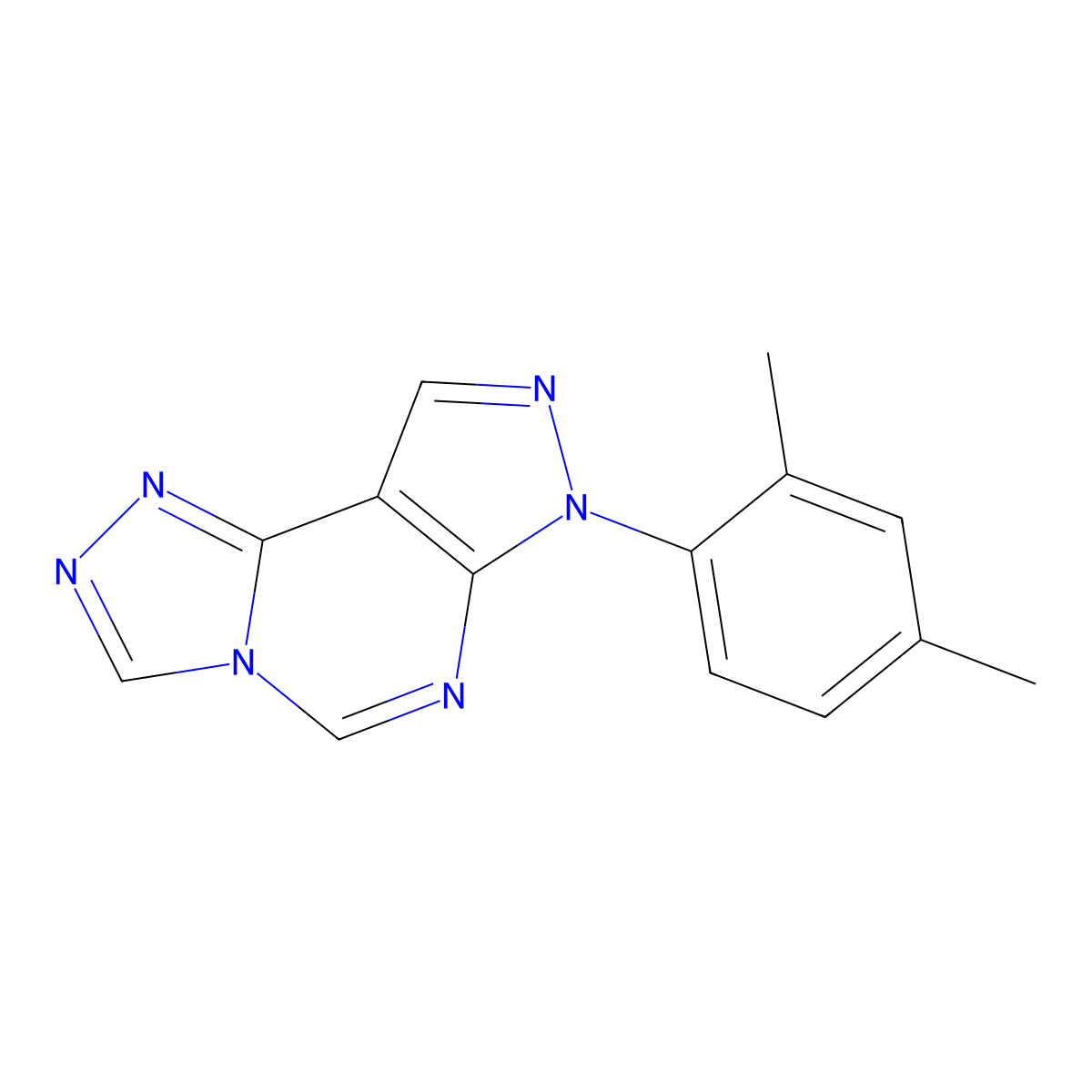 7-(2,4-dimethylphenyl)-7H-pyrazolo[4,3-e][1,2,4]triazolo[4,3-c]pyrimidine molecular structure, CAS 848683-68-1