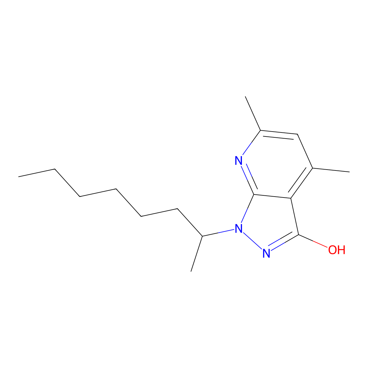 4,6-dimethyl-1-octan-2-yl-2H-pyrazolo[3,4-b]pyridin-3-one molecular structure, CAS 848683-89-6