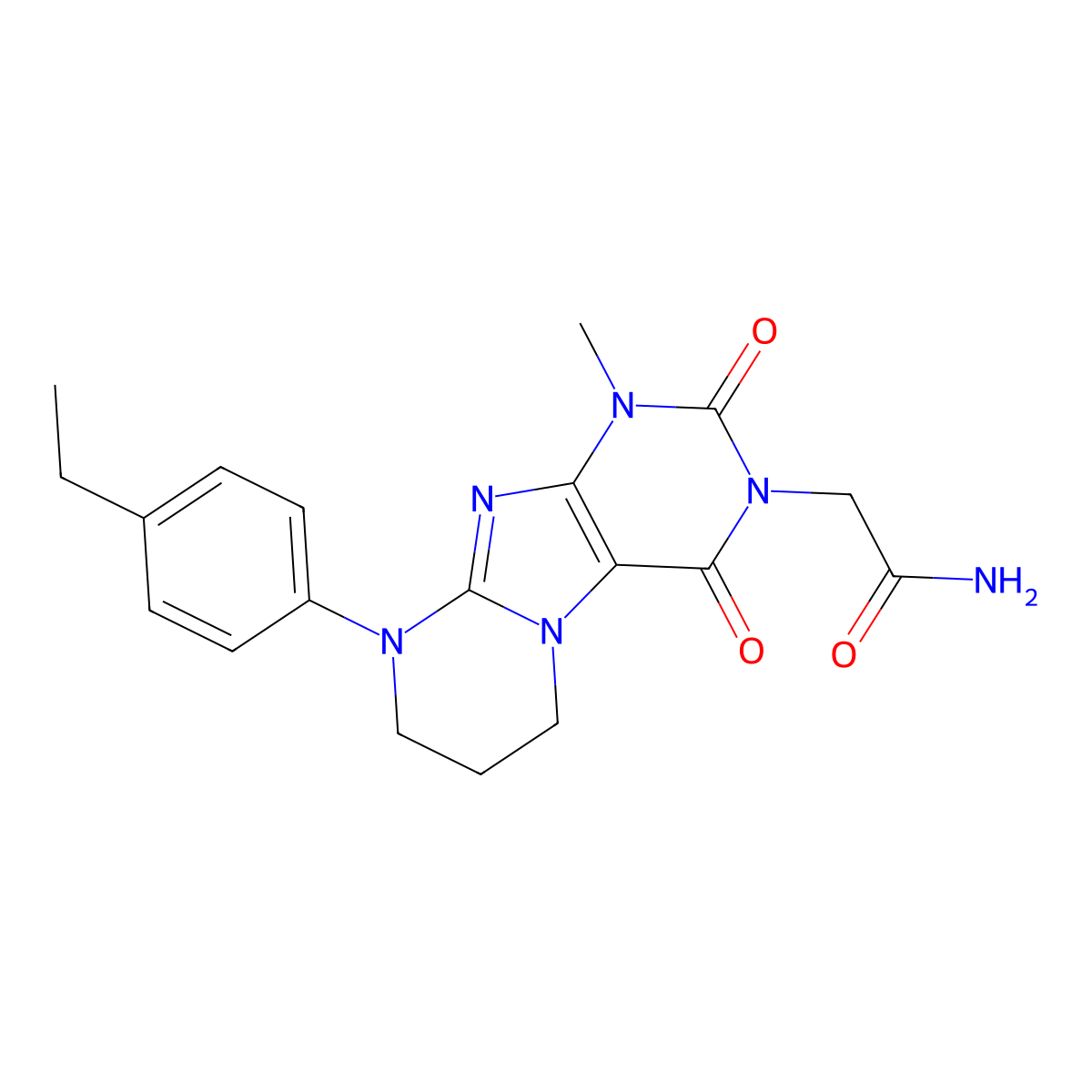 2-[9-(4-ethylphenyl)-1-methyl-2,4-dioxo-7,8-dihydro-6H-purino[7,8-a]pyrimidin-3-yl]acetamide molecular structure, CAS 848684-39-9