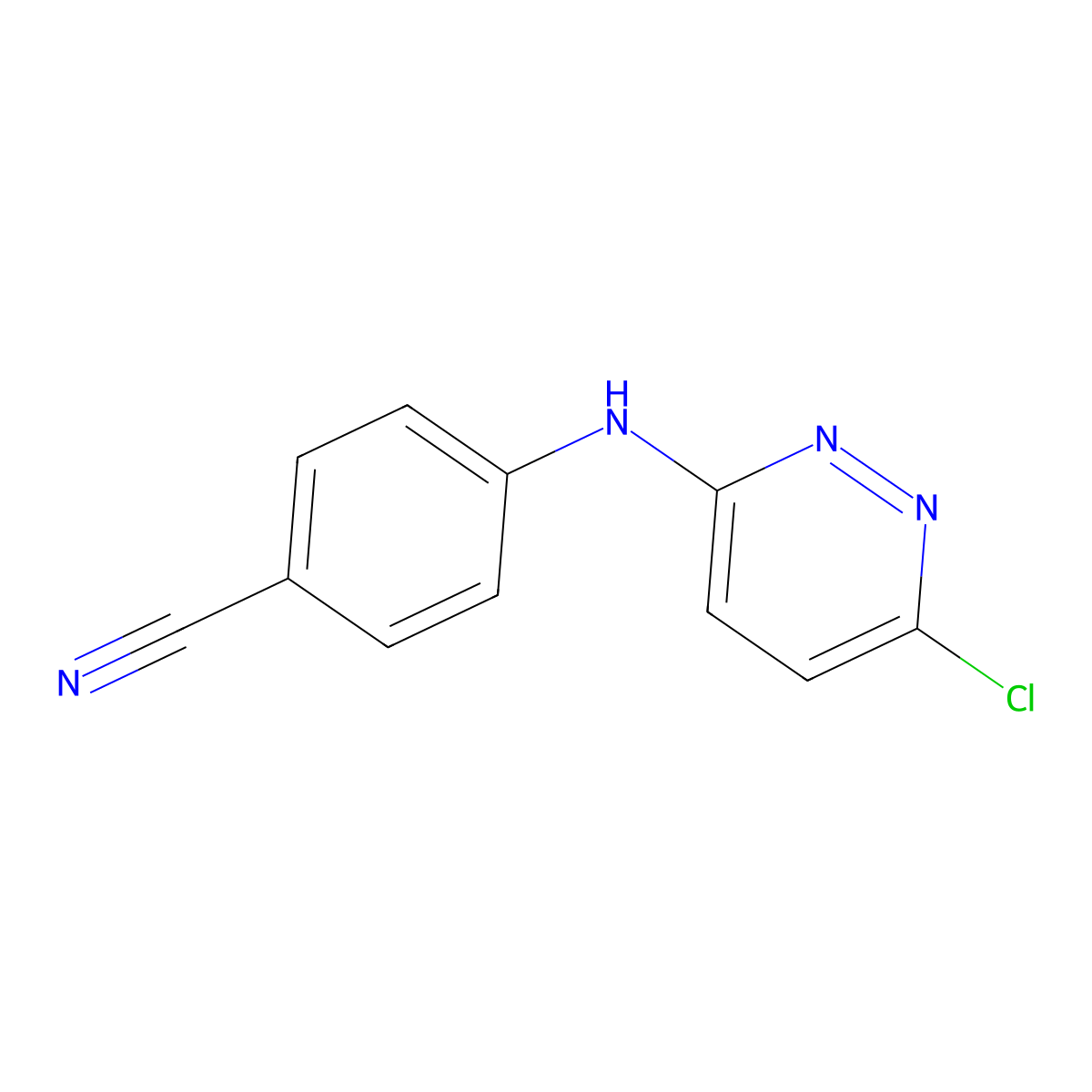 4-[(6-Chloropyridazin-3-yl)amino]benzonitrile molecular structure, CAS 848684-41-3