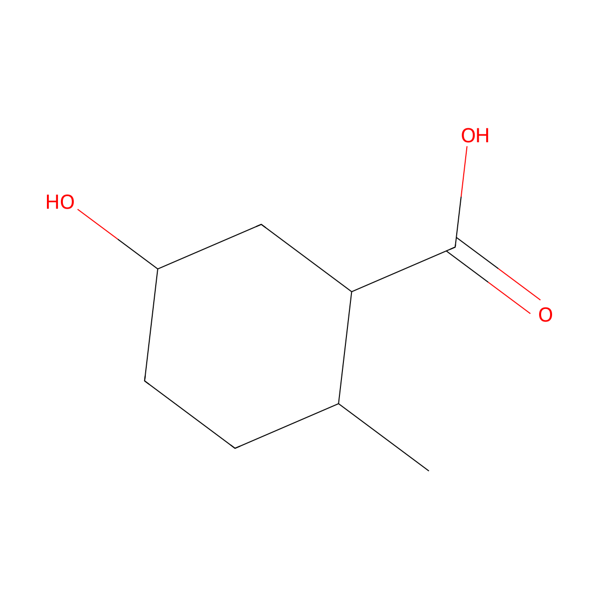 5-Hydroxy-2-methylcyclohexane-1-carboxylic acid molecular structure, CAS 848686-99-7