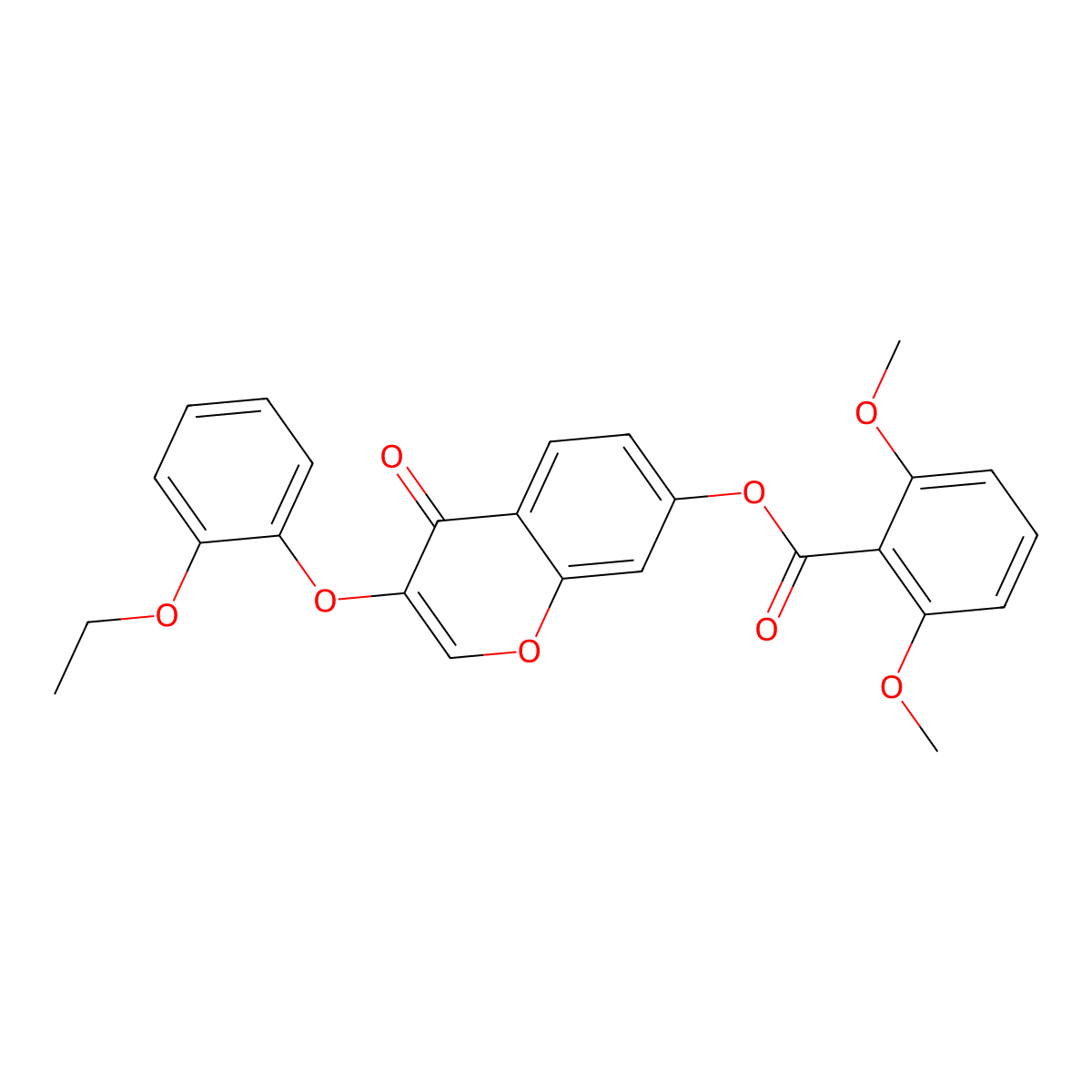 3-(2-ethoxyphenoxy)-4-oxo-4H-chromen-7-yl 2,6-dimethoxybenzoate molecular structure, CAS 848687-27-4