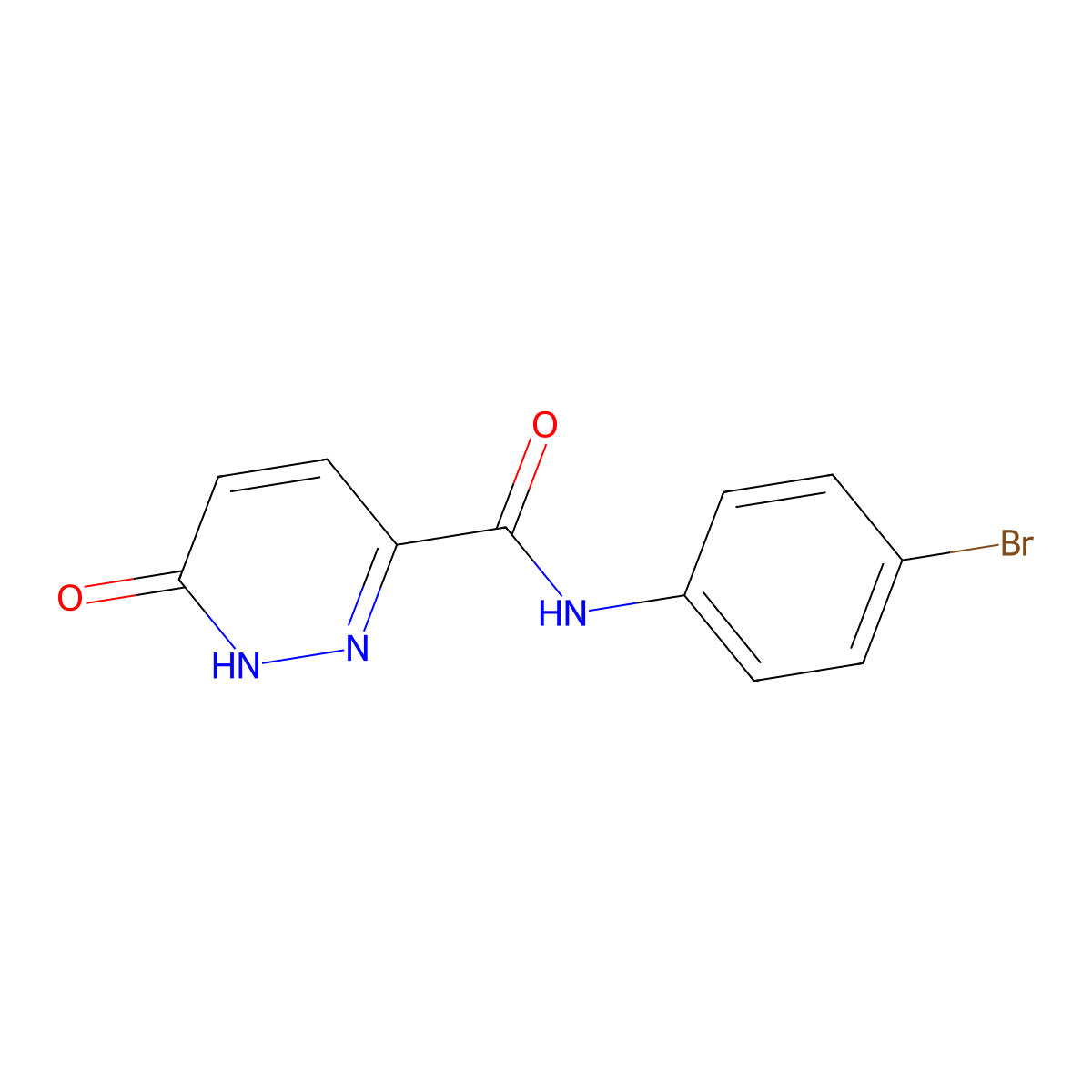 N-(4-bromophenyl)-6-oxo-1,6-dihydropyridazine-3-carboxamide molecular structure, CAS 848689-71-4