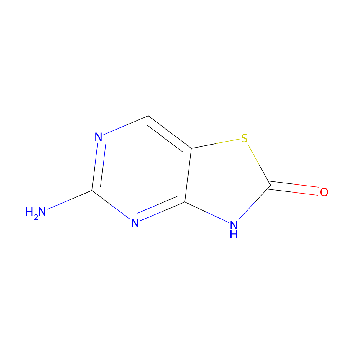 5-Amino-3H-thiazolo[4,5]pyrimidine-2-one molecular structure, CAS 848691-22-5