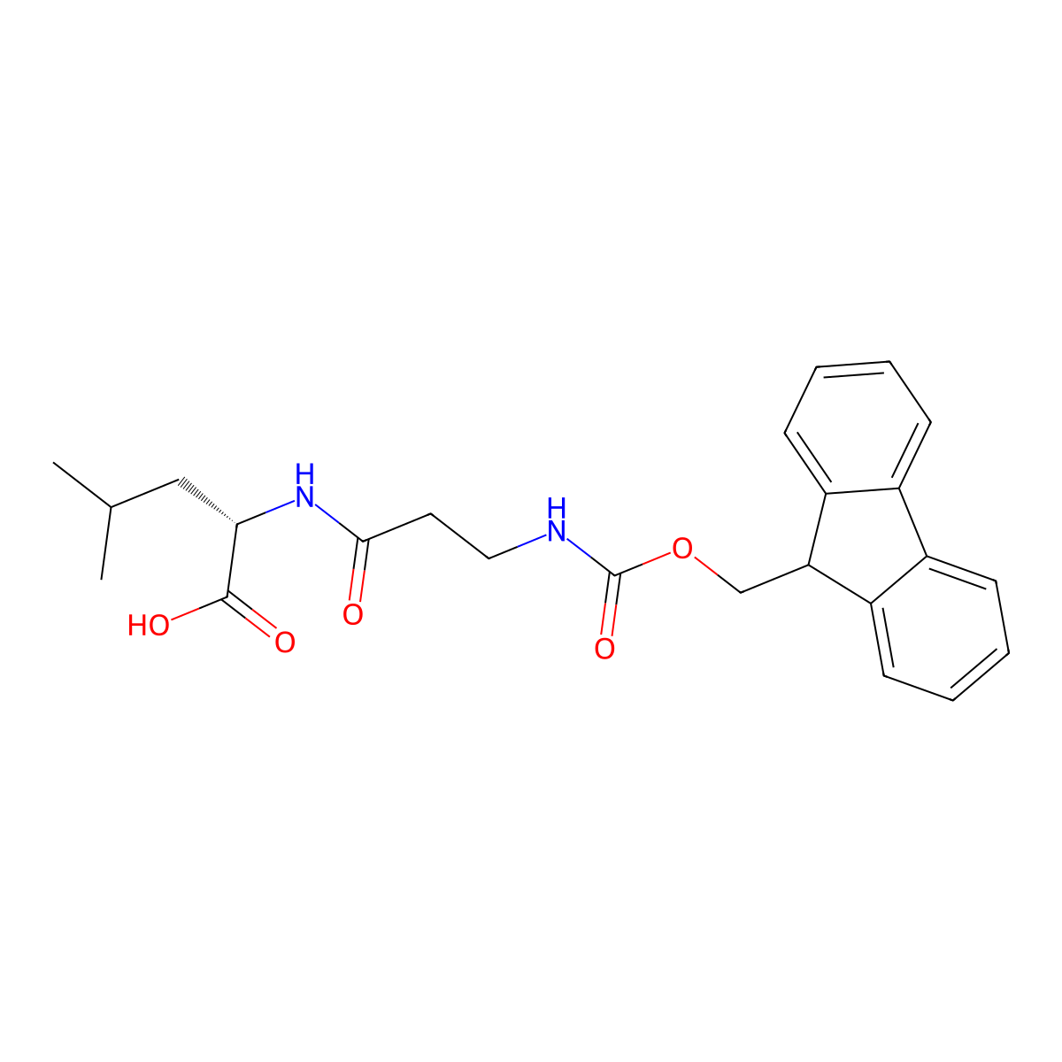 Fmoc-beta-Ala-Leu-OH molecular structure, CAS 848691-83-8