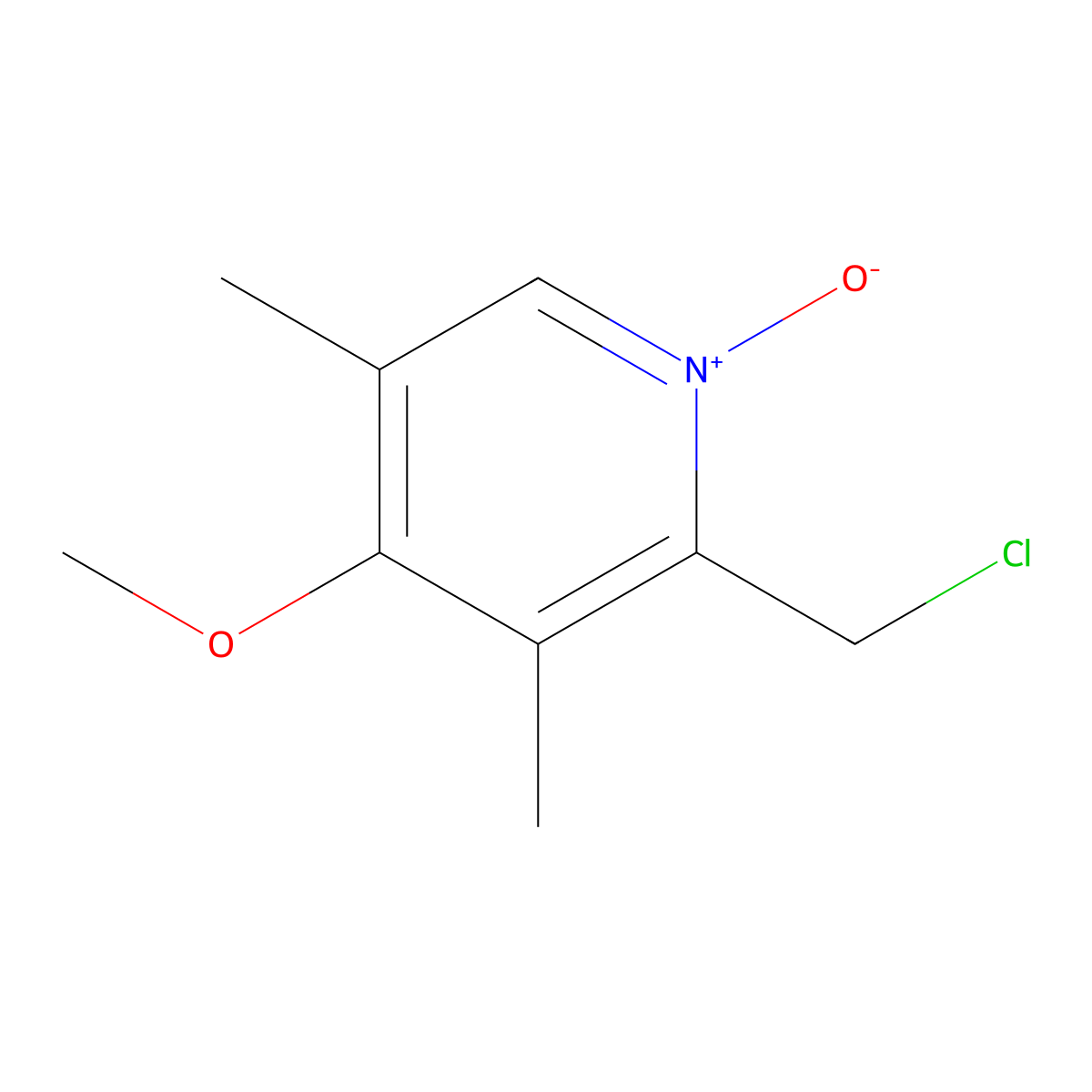 2-Chloromethyl-4-methoxy-3,5-dimethylpyridine 1-Oxide molecular structure, CAS 848694-10-0