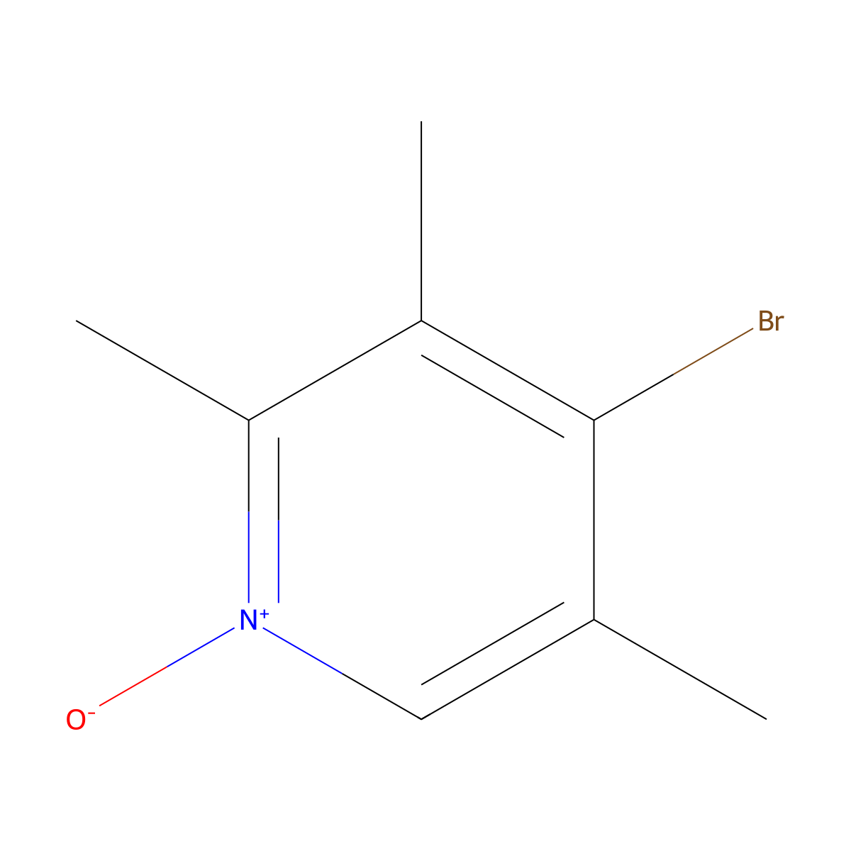 4-Bromo-2,3,5-trimethylpyridin-1-ium-1-olate molecular structure, CAS 848694-11-1