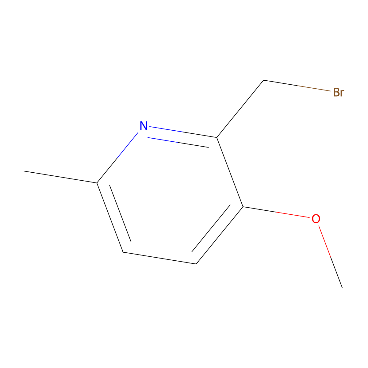 2-(Bromomethyl)-3-methoxy-6-methylpyridine molecular structure, CAS 848696-31-1
