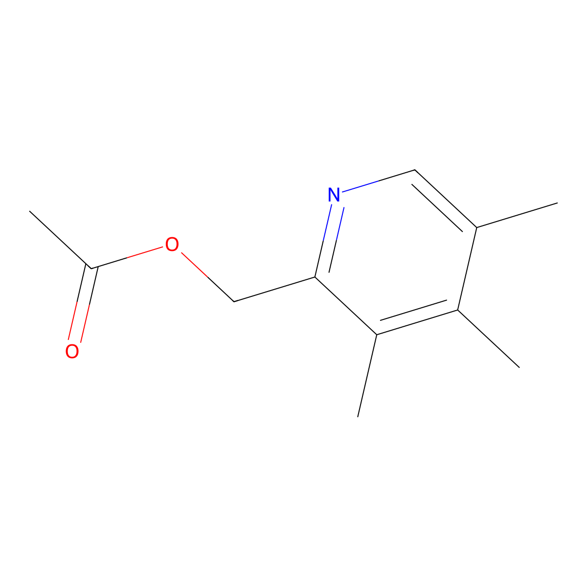 (3,4,5-Trimethylpyridin-2-yl)methyl acetate molecular structure, CAS 848696-98-0