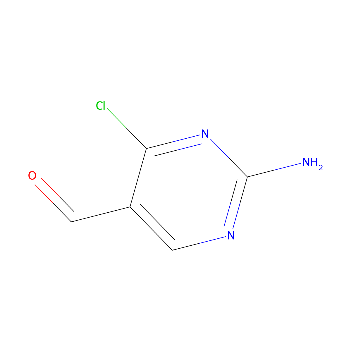 2-Amino-4-chloropyrimidine-5-carbaldehyde molecular structure, CAS 848697-17-6