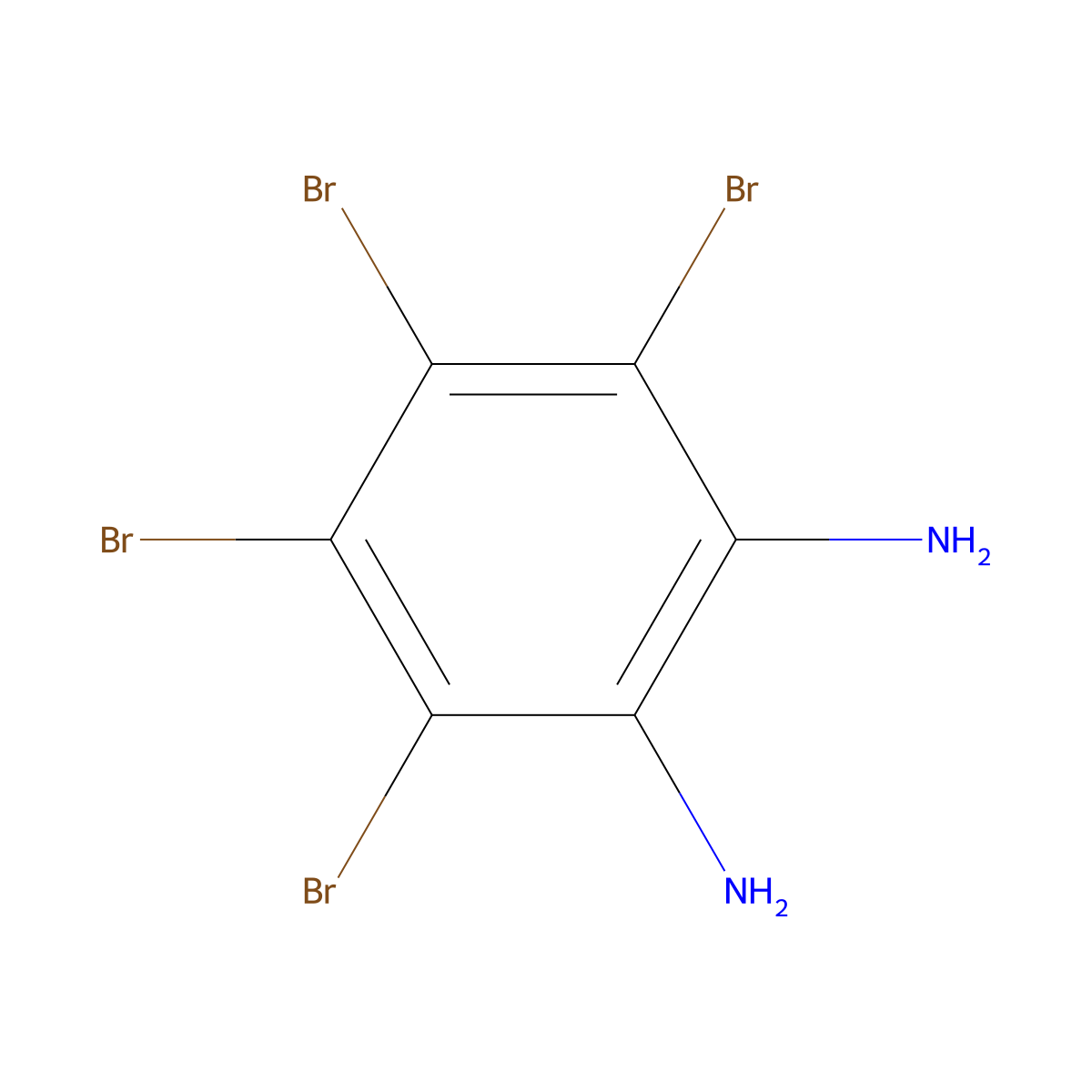 3,4,5,6-Tetrabromobenzene-1,2-diamine molecular structure, CAS 848725-96-2