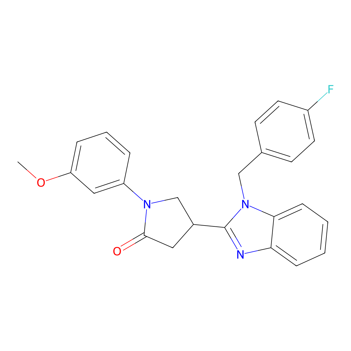 4-{1-[(4-fluorophenyl)methyl]-1H-1,3-benzodiazol-2-yl}-1-(3-methoxyphenyl)pyrrolidin-2-one molecular structure, CAS 848726-91-0