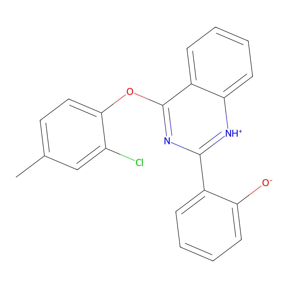 2-[4-(2-Chloro-4-methylphenoxy)-2-quinazolinyl]phenol molecular structure, CAS 848727-17-3